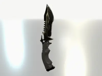 Huntsman Knife Low-poly - PBR Low-poly 3D model