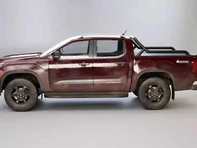 VW Amarok Pan Americana Dirt Low-poly 3D model