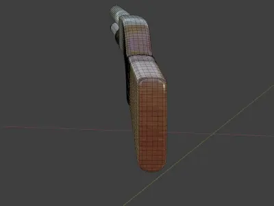 Shotgun gun with two barrels 3D model