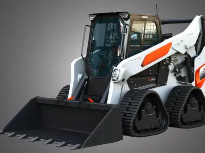 S86 Skid Steer Loader with Quad Track - Bucket 3D model
