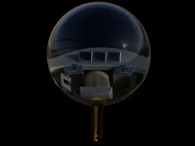 Sphere futuristic aircraft 3D model
