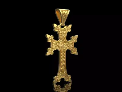 Cross Pendant 002 3d model 3D print model