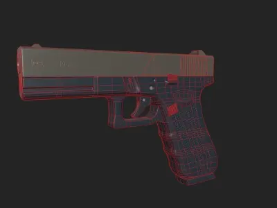 Glock 19 Gen 4 Low-poly 3D model Low-poly 3D model
