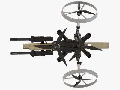 Sci-Fi Military Drone Vehicle 3D model