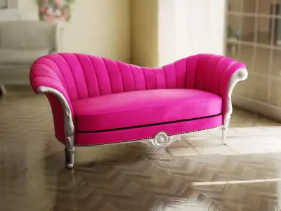 Furniture Sofa Chaise Lounge Low-poly 3D model