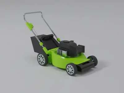 Lawn Mower Low-poly 3D model purchase