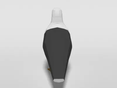 Low Poly Cartoon Seagull Low-poly 3D model