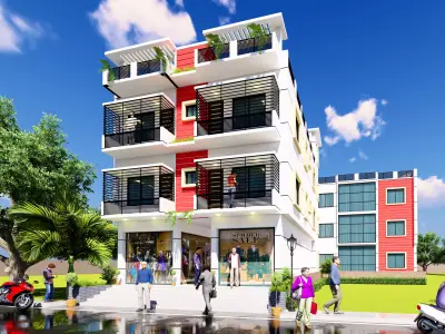 Residential Building 3D model buy