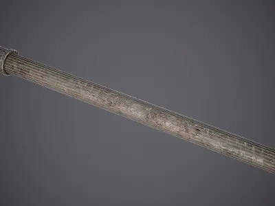 Pipe Rusted Low-poly 3D model