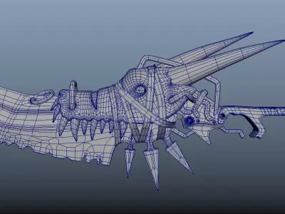 Relic Weapon Ritual Cleaver Low-poly 3D model