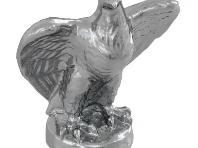 Eagle Figurine Metal 3D model
