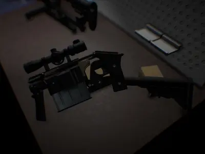 AST-X Lever Action Crossbow Low-poly 3D model