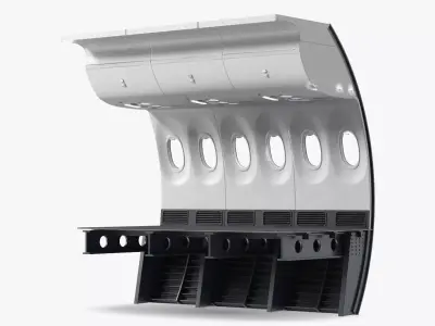 Passenger Aircraft Wall Section Module 3D model