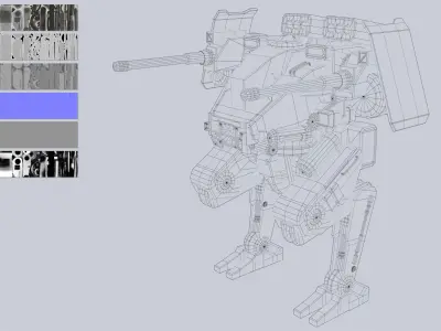 Mecha Low-poly 3D model purchase