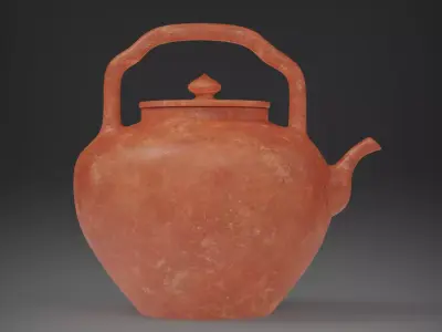 Chinese Classic  Purple Sand Clay Teapot with PBR materials 3D model