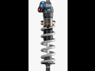 FOX DHX2 coil shock silver Low-poly 3D model