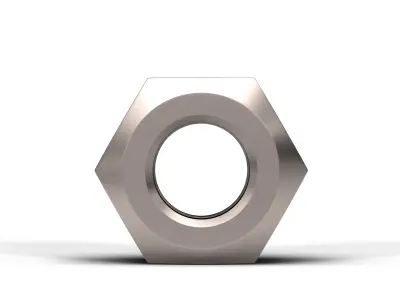 Hex Nut Low-poly 3D model from CGTrader