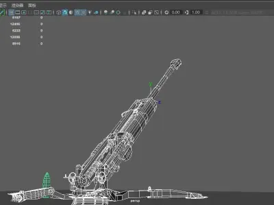 The M777 howitzer can be used in military games 3D model