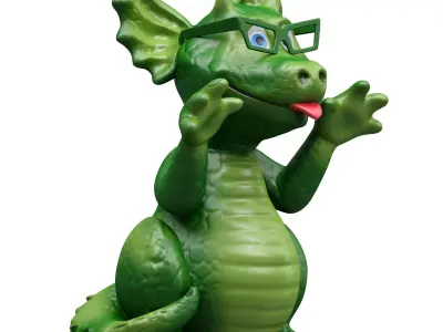 Dragon Dracosha Dinosaur Toy Figurine Figurine 3D model