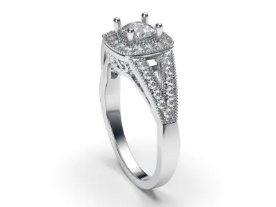 solitaire with ring sizes  8 part S79 3D print model
