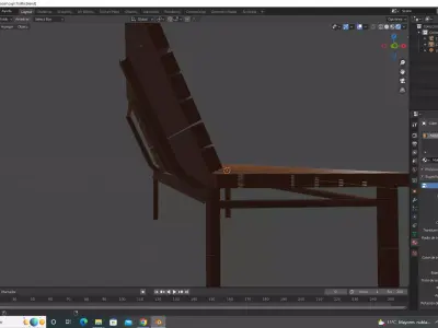 silla de parque 3D model