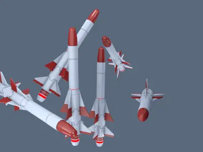 Missiles Low-poly 3D model