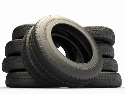 Car Tire 3D model V2