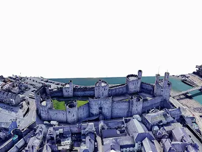 Caernarfon Castle Low-poly 3D model
