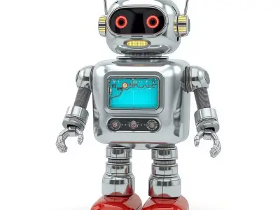 Vintage Atompunk Telemetric Analyst 3D Model Low-poly 3D model