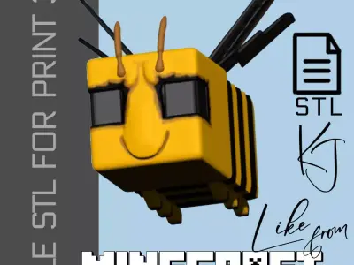 Minecraft Bee 3D Insect 3D Printing Ideas 3D Print 3D print model