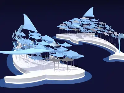 ocean  whale  exhibition 3D model