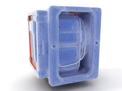 Futuristic Energy Cell Module Model Pack Low-poly 3D model