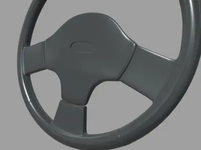 Steering Wheel Car 02 Low-poly 3D model