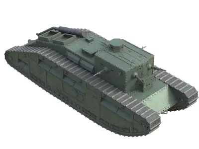 Medium Mark C Medium tank Low-poly 3D model