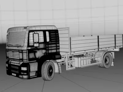 Truck FlatBed 3D model