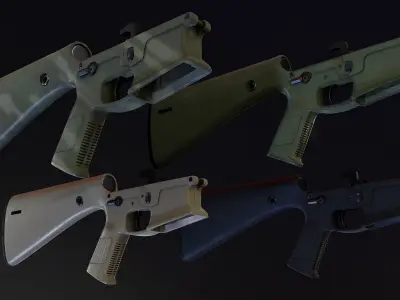 KP15 polymer AR15 Receiver Low-poly 3D model