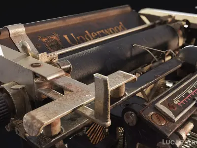 Underwood Typewriter Low-poly 3D model