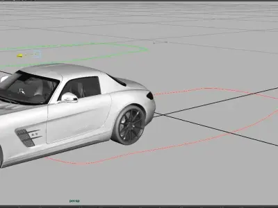 Rigged Mercedes Benz SLS AMG Free low-poly 3D model