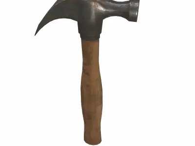 Hammer Low Poly  Low-poly 3D model