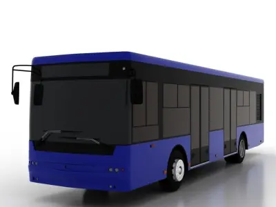 Bus Bogdan A70190 Low Low-poly 3D model