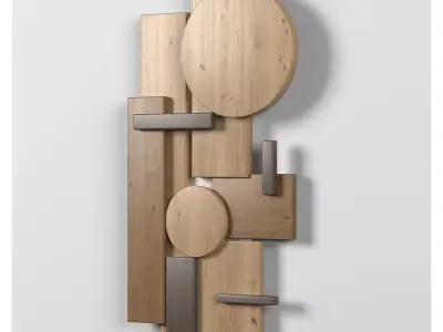 Wall shapes Decoration - Wood - 40x90 - Collection - Part 3 3D model