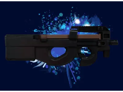 SMG 2 - P90 Sub-Machinegun - 4K Game Ready Low-poly 3D model