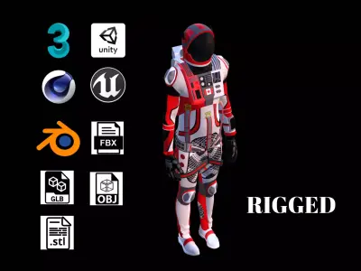 Astronaut Spacesuit Canada 3D model
