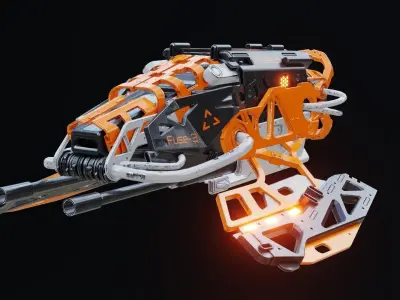 SpaceShip 3D model - PBR and Textured