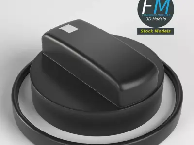Knob with support 3D model