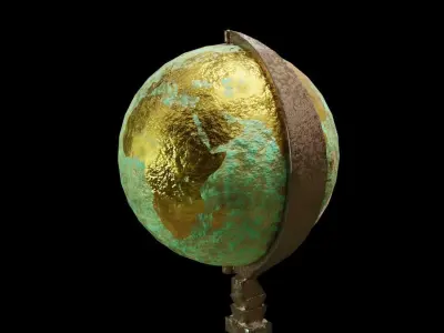 Antique Style Globe 3D model