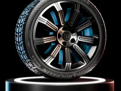 High-Detail Realistic Wheel Concept Design - 4K Textures Low-poly 3D model