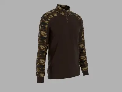 Military T-shirt Low-poly 3D model purchase