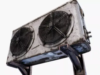Air Conditioner Low-poly 3D model 2