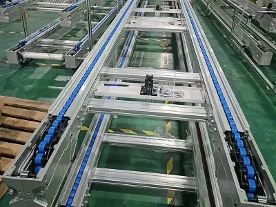 Dual-Level Industrial Chain Conveyor System 3D model